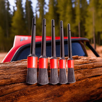 Thumbnail for 5 PIECE SOFT BRISTLE, WOOD HANDLE WHEEL, LUG NUT, & INTERIOR BRUSH SET