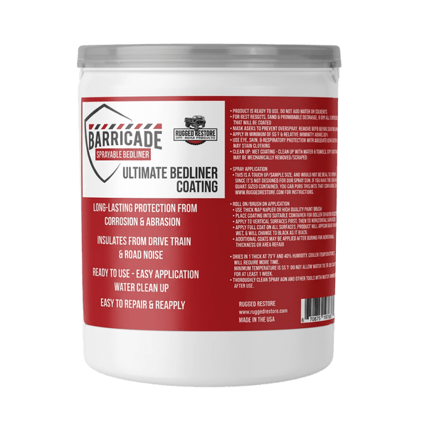 BARRICADE ULTIMATE SPRAYABLE BEDLINER - Rugged Restore