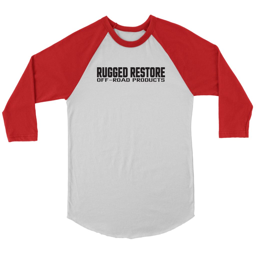 "Does This Tire Make My Butt Look Big?" 3/4 Sleeve Jersey T-shirt Canvas Unisex 3/4 Raglan White/Red S