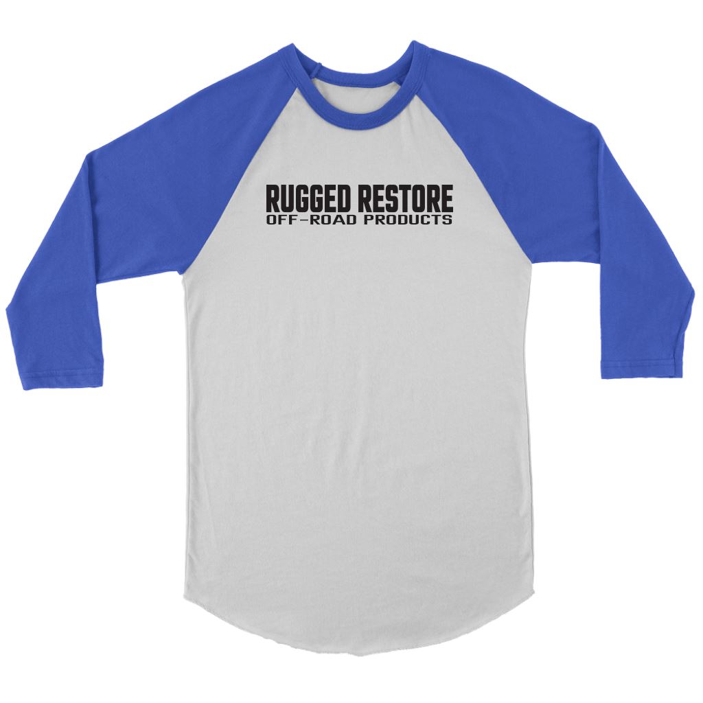 "Does This Tire Make My Butt Look Big?" 3/4 Sleeve Jersey T-shirt Canvas Unisex 3/4 Raglan White/Royal S