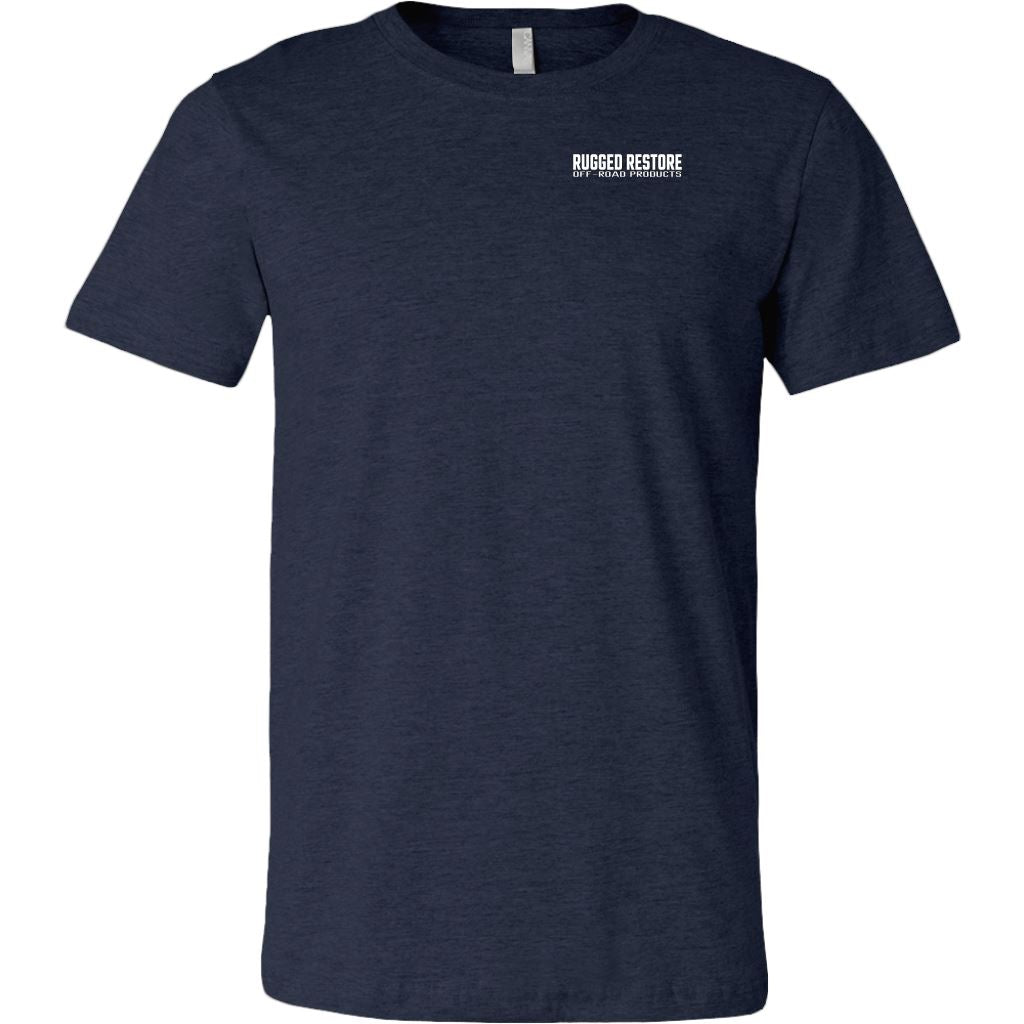 "Does This Tire Make My Butt Look Big?" T-Shirt - Dark Colors T-shirt Canvas Mens Shirt Heather Navy S